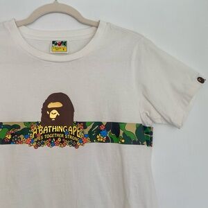 A Bathing Ape White Graphic T-Shirt